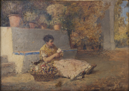 966.  MANUEL WSSEL DE GUIMBARDA (Trinidad, Cuba, 1833-Cartagena, 1907)Florista.