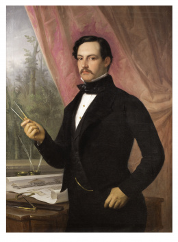 929.  ANTONIO MARÍA ESQUIVEL (Sevilla,1806 - Madrid, 1857)Retrato de arquitecto.