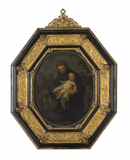 508.  ESCUELA FLAMENCA, SIGLO XVIISan Juan de Dios con el Niño.