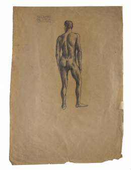 741.  BENJAMÍN PALENCIA (Barrax, Albacete, 1894 - Madrid, 1980)Desnudo masculino de espaldas, c.1920.