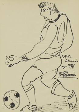262.  BENJAMÍN PALENCIA (Barrax, Albacete, 1894 - Madrid, 1980)Futbolista, 1976.