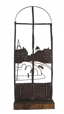 832.  JOSEP MOSCARDÓ (Barcelona, 1953)Ventana París I.