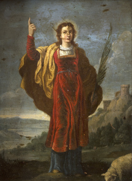 537.  ESCUELA ESPAÑOLA, SIGLO XVIISanta Inés.