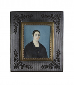 470.  LEOPOLDO CASIÑOL  (Perpiñán, 1812 - Jerez de la Frontera, 1888)Retrato de dama, 1843.