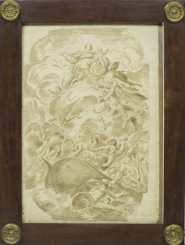 936.  Giuseppe Simonelli (c.1650-1710)Dibujo para un techo.