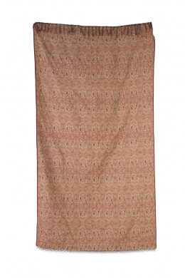 696.  Chal en lana con motivos de “boteh”, India, S. XIX.