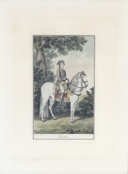 1112.  ANTONIO CARNICERO (dib) BLAS AMETLLER (grab) MANUEL SALVADOR CARMONA (grab) FERNANDO SELMA (grab)Galope sostenido, Parado y Trote corto.