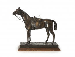 901.  Jules Moigniez (1835-1894)Caballo en bronceFrancia, S. XIX.