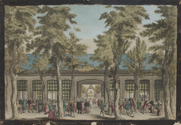 838.  J. ARRIVET (Escuela francesa, siglo XVIII)“Au gran caffé Royal D´Alexandre”.