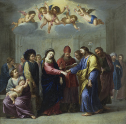 869.  ESCUELA FLAMENCA, SIGLO XVIILos Desposorios de la Santísima Virgen y San José.