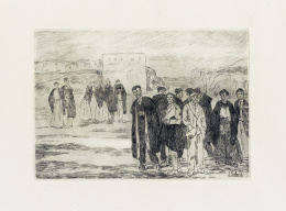 412.  JOSÉ GUTIÉRREZ SOLANA (Madrid, 1886 - 1945)Domingo en las afueras