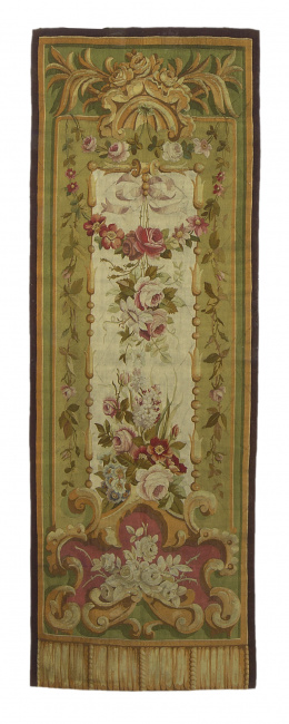 1066.  Tapiz en lana.Aubusson, Francia, segunda mitad del S. XIX.