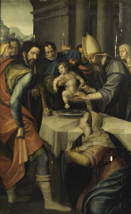 859.  MIGUEL JOAN PORTA (c.1544- c.1616)Circuncisión del Niño.