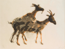 282.  MIQUEL BARCELÓ (Felanitx, 1957)Acróstico de cabras I y II, 1991.