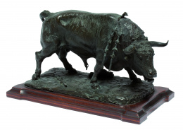 420.  Mariano Benlliure y Gil (Valencia, 1862- Madrid, 1947)“En todo lo alto”Escultura fundida en bronce.