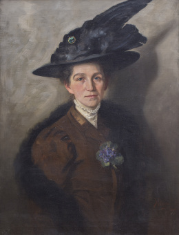 964.  JOSÉ VILLEGAS Y CORDERO (Sevilla, 1844-Madrid, 1921)Retrato de dama.
