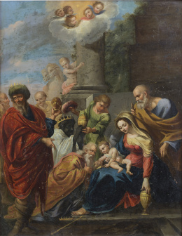 915.  ESCUELA FLAMENCA, SIGLO XVIIAdoración de los Reyes Magos.