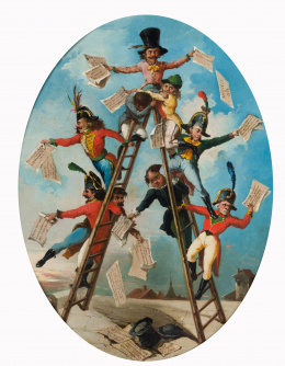 835.  LEONARDO ALENZA (Madrid, 1807 - 1845)Sátira política..