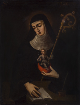 881.  ESCUELA ESPAÑOLA, SIGLO XVIISanta Gertrudis.
