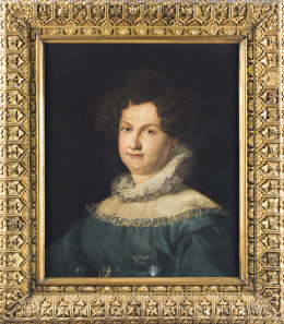 818.  ESCUELA ESPAÑOLA, H. 1900Retrato de la Reina María Cristina de Borbón, busto