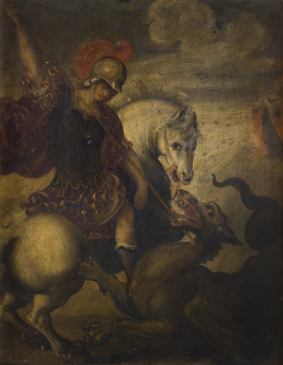 759.  ESCUELA ESPAÑOLA, SIGLO XVIISan Jorge y el dragón