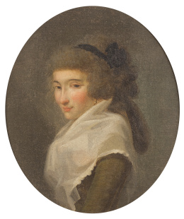 800.  ESCUELA CENTROEUROPEA, SIGLO XVIIIRetrato de dama de perfil