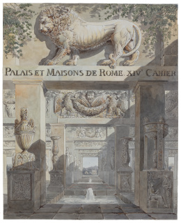 810.  CHARLES PERCIER (1764-1838)Fronstispicio "Palais et Maisons de Rome XIVe Cahier"