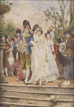 858.  ESCUELA ESPAÑOLA, SIGLO XIXEscena goyesca