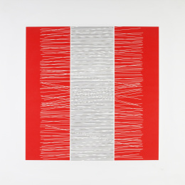 507.  JESÚS RAFAEL SOTO (Ciudad Bolívar, 1923 - París, 2005)Composición en rojo y blanco, 1972