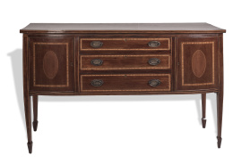 580.  "Side board" de madera de caoba. Trabajo inglés, S. XIX.