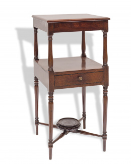 1188.  Mesa auxiliar de madera de caoba.S. XX.