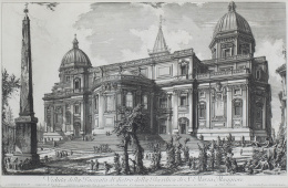 745.  GIOVANNI BATTISTA PIRANESI (1720- 1778)Veduta della facciata di dietro della Basilica de S. Maria Maggiore