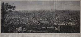 766.  AGOSTINO PENNA (1827- 1847)Vista general de Roma tomada desde el Monte Gianicolo