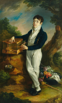 772.  VICENTE LÓPEZ Y PORTAÑA (Valencia, 1772 - Madrid, 1850)Retrato del niño Ramón Miralles y Fernández.H. 1830?.