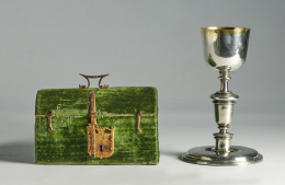 453.  Cáliz de plata en su color Trabajo español, S. XVII.