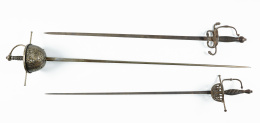 385.  Espada ropera de cazoleta en hierro forjadoTrabajo español S. XIX.