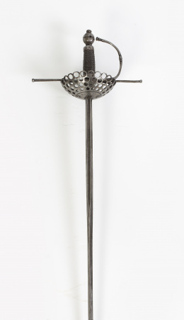 1172.  Espada de cazoleta de infante en acero, S. XVIII..