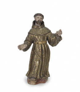 1505.  “San Francisco”Escultura en madera tallada, policromada y dorada.Escuela Andaluza S. XVII.