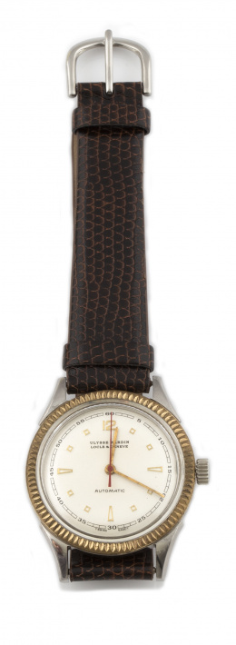 682.  Reloj ULISSE NARDIN años 50 en acero.