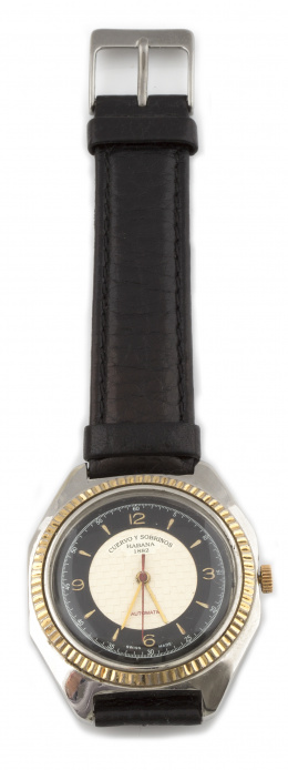 675.  Reloj CUERVO Y SOBRINOS años 50 en acero.