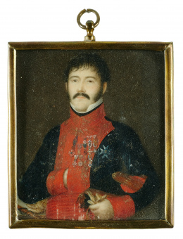 184.  ESCUELA ESPAÑOLA, H. 1815- 1830.Retrato de General de División..