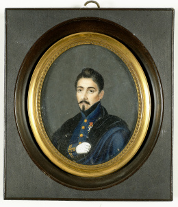 189.  ESCUELA ESPAÑOLA, H. 1840- 1850Retrato de teniente coronel con medalla de San Fernando..