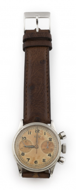 686.  Reloj cronógrafo TISSOT años 20 en acero nº 1123181.