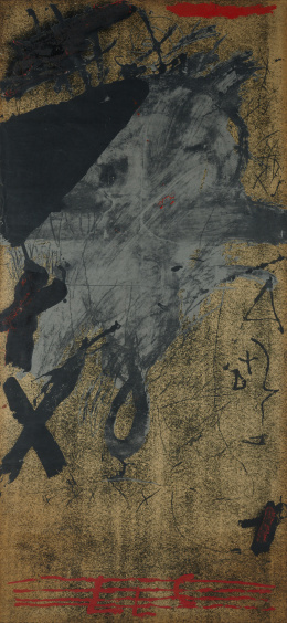 844.  ANTONI TÀPIES (Barcelona, 1923 - 2012)“Als Mestres de Catalunya”, 1974.