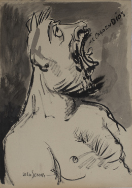 859.  ISMAEL GONZÁLEZ DE LA SERNA (Guadix, Granada, 1897 - París, 1968)Figura femenina junto al mar.