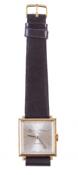 375.  Reloj CUERVO Y SOBRINOS años 50 en plaqué or