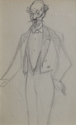 405.  ISMAEL SMITH (Barcelona, 1886 - White Plains, Nueva York, 1972)Hombre con frac, c.1911-14