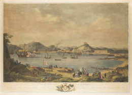 747.  FRANÇOIS ALLIX (1753- 1794) Vue du Port de Carthagene Prise de l´entree de la Baye