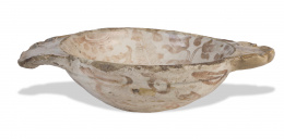 914.  Escudilla de orejas esmaltada en reflejo metálico, S. XVI