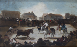 561.  FRANCISCO LAMEYER Y BERENGUER (Cádiz, 1825 - Madrid 1877)Corrida de toros, h.1815 -1819.